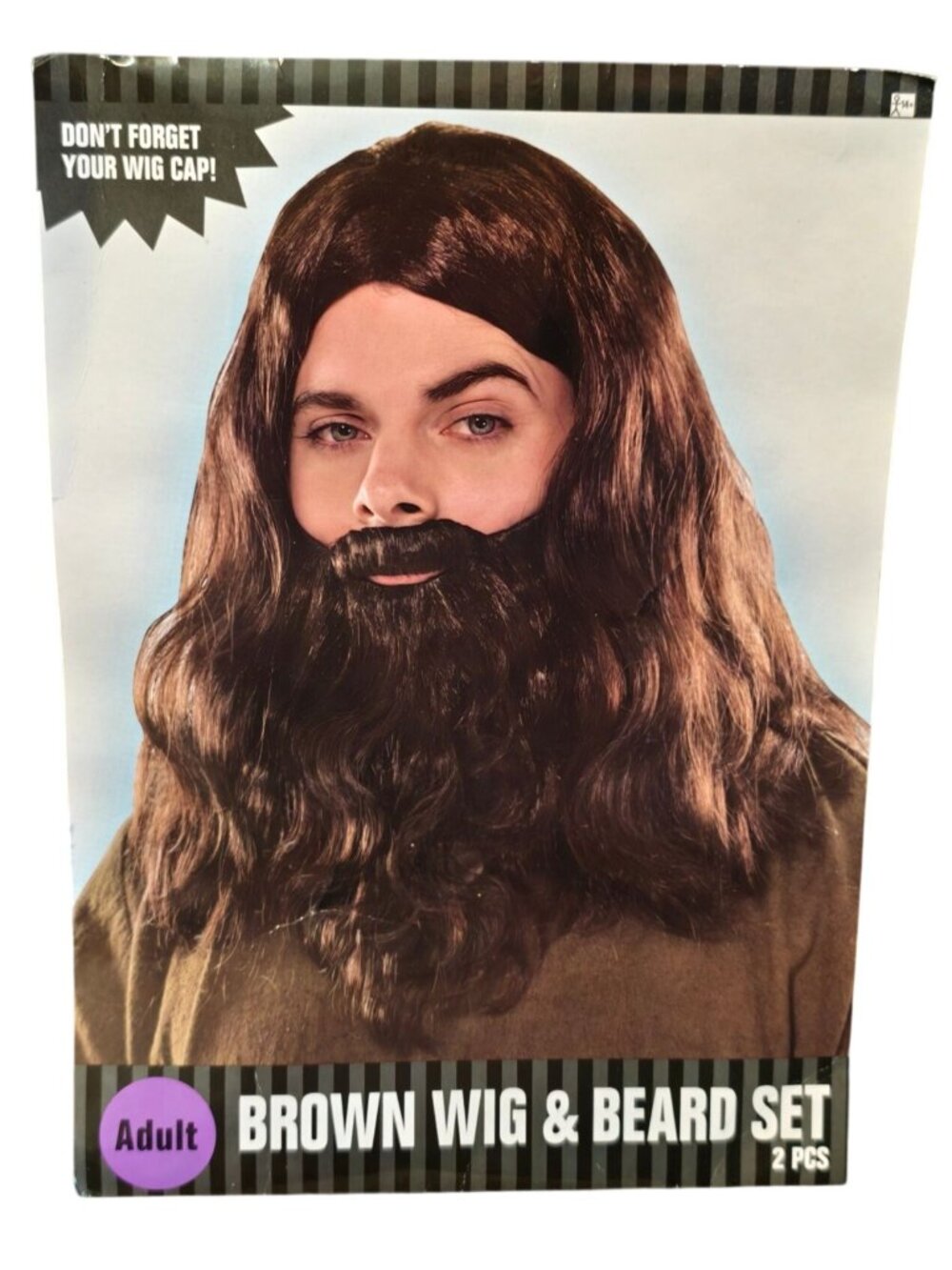 Adult Brown Wig & Beard Set 2 Pcs Costume Accessory Biblical NEW